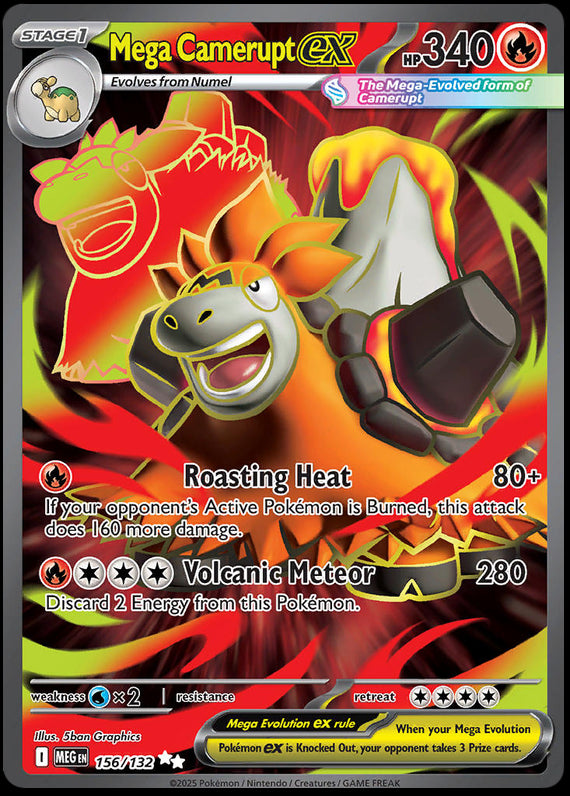 Image of Mega Camerupt ex Mega Evolution (MEG) #156