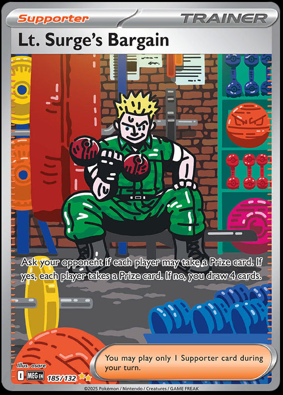 Image of Lt. Surges Bargain Mega Evolution (MEG) #185