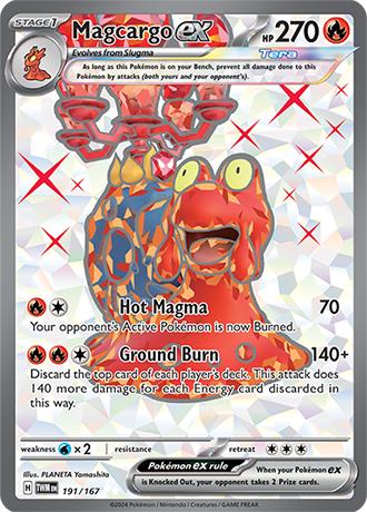Magcargo ex 191/167 SV Twilight Masquerade Full Art Ultra Rare Pokemon Card TCG Near Mint