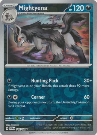 Mightyena 114/167 SV Twilight Masquerade Reverse Holo Uncommon Pokemon Card TCG Near Mint