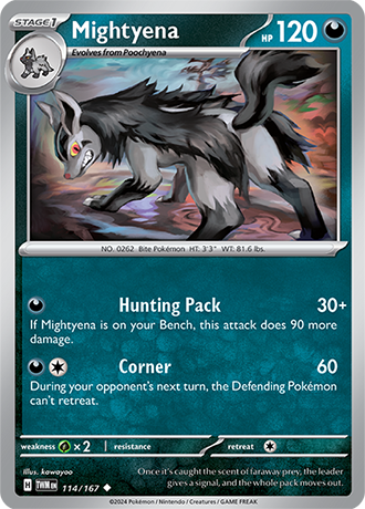 Mightyena 114/167 SV Twilight Masquerade Uncommon Pokemon Card TCG Near Mint