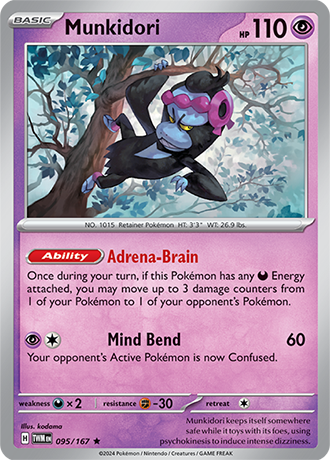 Munkidori 095/167 SV Twilight Masquerade Holo Rare Pokemon Card TCG Near Mint