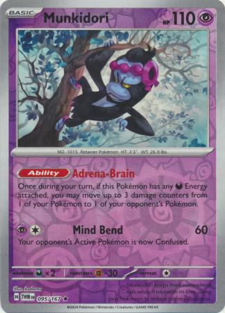 Munkidori 095/167 SV Twilight Masquerade Reverse Holo Rare Pokemon Card TCG Near Mint