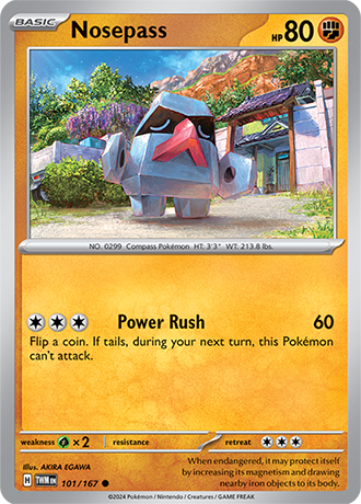 Nosepass 101/167 SV Twilight Masquerade Common Pokemon Card TCG Near Mint