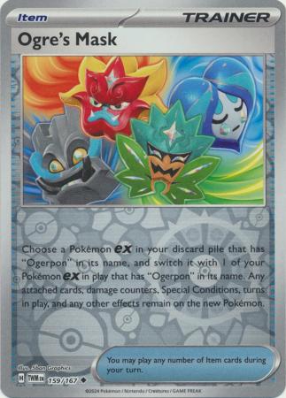 Ogre's Mask 159/167 SV Twilight Masquerade Reverse Holo Uncommon Trainer Pokemon Card TCG Near Mint