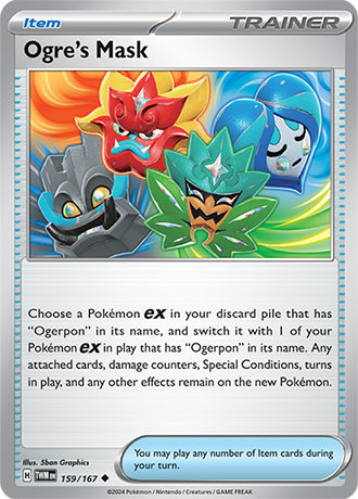 Ogre's Mask 159/167 SV Twilight Masquerade Uncommon Trainer Pokemon Card TCG Near Mint