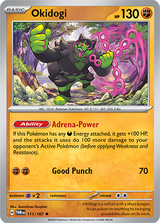 Okidogi 111/167 SV Twilight Masquerade Holo Rare Pokemon Card TCG Near Mint