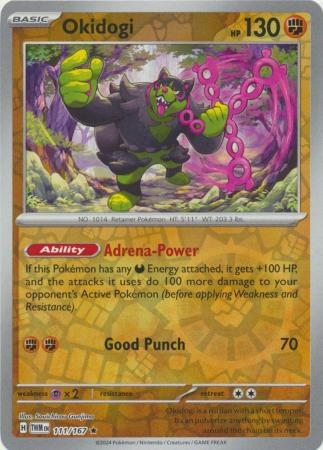 Okidogi 111/167 SV Twilight Masquerade Reverse Holo Rare Pokemon Card TCG Near Mint