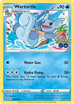 Wartortle 16/78 SWSH Pokemon GO Uncommon Pokemon Card TCG Near Mint