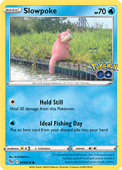 Slowpoke 19/78 SWSH Pokemon GO Common Pokemon Card TCG Near Mint