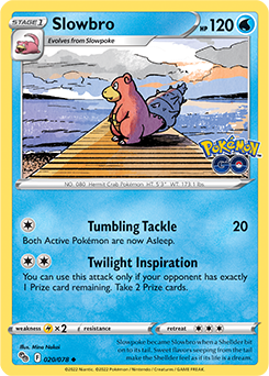 Slowbro 20/78 SWSH Pokemon GO Uncommon Pokemon Card TCG Near Mint