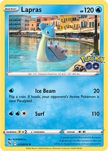 Lapras 23/78 SWSH Pokemon GO Holo Rare Pokemon Card TCG Near Mint