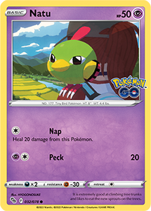 Natu 32/78 SWSH Pokemon GO Common Pokemon Card TCG Near Mint