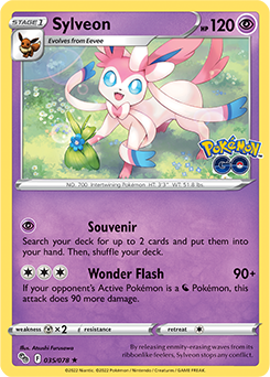 Sylveon 35/78 SWSH Pokemon GO Holo Rare Pokemon Card TCG Near Mint