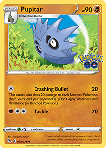 Pupitar 38/78 SWSH Pokemon GO Uncommon Pokemon Card TCG Near Mint