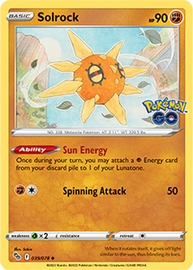 Solrock 39/78 SWSH Pokemon GO Uncommon Pokemon Card TCG Near Mint