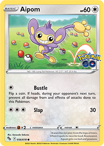 Aipom 56/78 SWSH Pokemon GO Common Pokemon Card TCG Near Mint