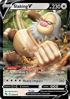 Slaking V 58/78 SWSH Pokemon GO Ultra Rare Pokemon Card TCG Kawaii Collector Slaking V 58/78 SWSH Pokemon GO Ultra Rare Pokemon Card TCG Kawaii Collector