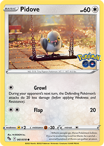 Pidove 61/78 SWSH Pokemon GO Common Pokemon Card TCG Near Mint