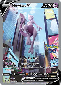 Mewtwo V 72/78 SWSH Pokemon GO Full Art Holo Ultra Rare Pokemon Card TCG Near Mint