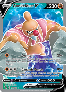 Conkeldurr V 73/78 SWSH Pokemon GO Full Art Holo Ultra Rare Pokemon Card TCG Near Mint