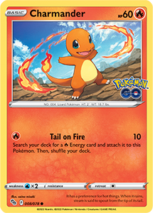 Charmander 8/78 SWSH Pokemon GO Common Pokemon Card TCG Near Mint