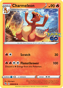 Charmeleon 9/78 SWSH Pokemon GO Uncommon Pokemon Card TCG Near Mint