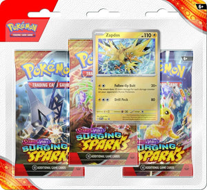 Surging Sparks Three Booster Blister - Pokemon TCG Scarlet & Violet 8