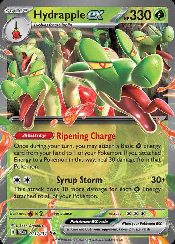 Hydrapple ex (11/131) Scarlet and Violet Prismatic Evolutions Double Rare Pokemon Card TCG