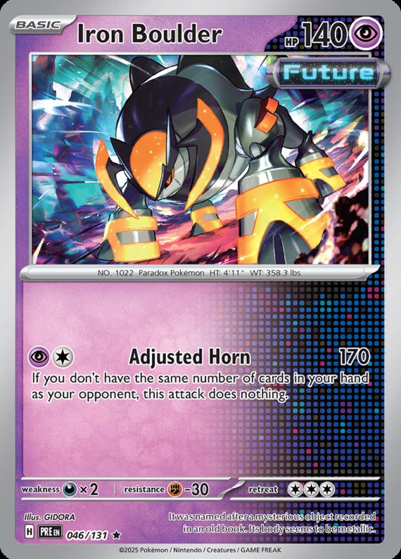 Iron Boulder (46/131) Scarlet and Violet Prismatic Evolutions Rare Pokemon Card TCG