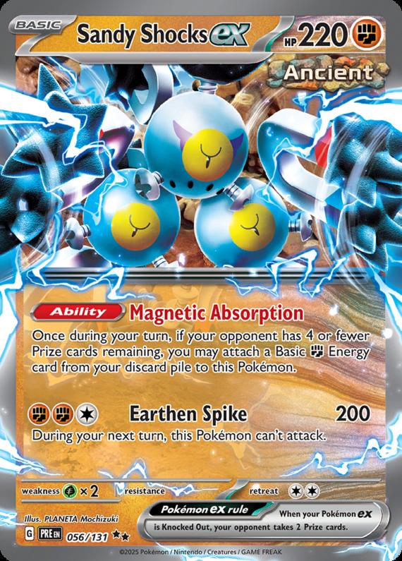 Sandy Shocks ex (56/131) Scarlet and Violet Prismatic Evolutions Double Rare Pokemon Card TCG