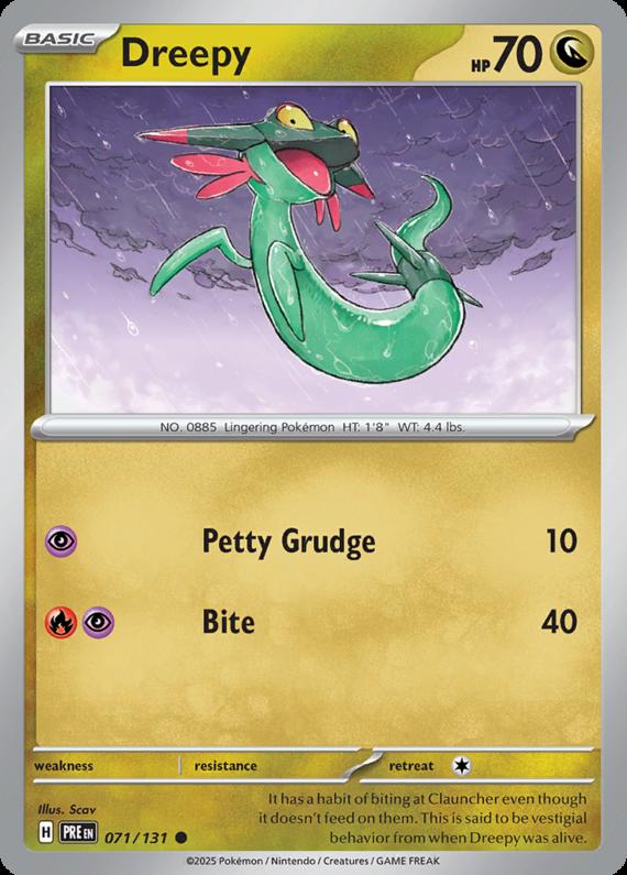 Dreepy (71/131) Scarlet and Violet Prismatic Evolutions Common Pokemon Card TCG