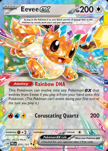 Eevee ex (75/131) Scarlet and Violet Prismatic Evolutions Double Rare Pokemon Card TCG