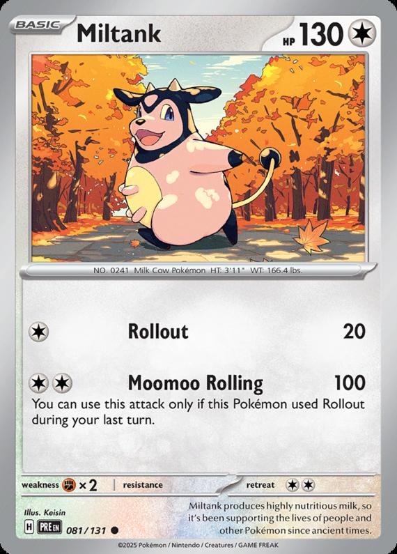 Miltank (81/131) Scarlet and Violet Prismatic Evolutions Common Pokemon Card TCG