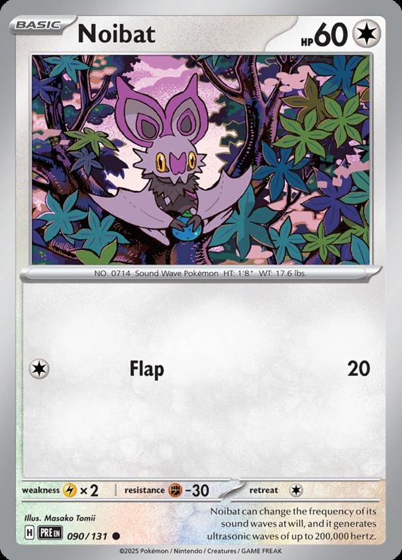 Noibat (90/131) Scarlet and Violet Prismatic Evolutions Common Pokemon Card TCG
