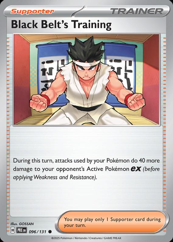 Black Belt's Training (96/131) Scarlet and Violet Prismatic Evolutions Common Pokemon Card TCG