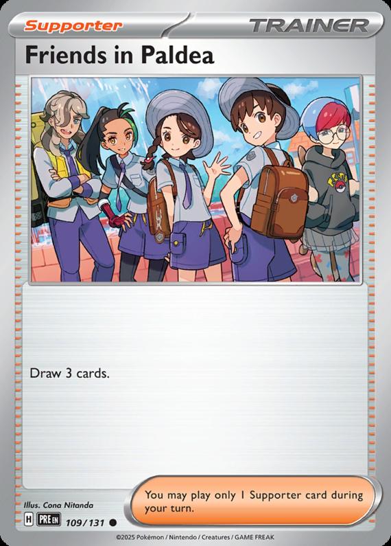 Friends in Paldea (109/131) Scarlet and Violet Prismatic Evolutions Common Pokemon Card TCG