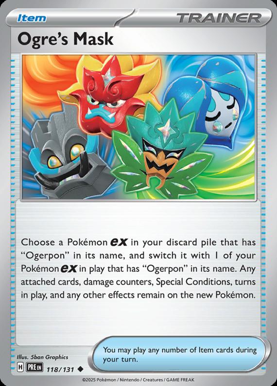 Ogre's Mask (118/131) Scarlet and Violet Prismatic Evolutions Uncommon Pokemon Card TCG