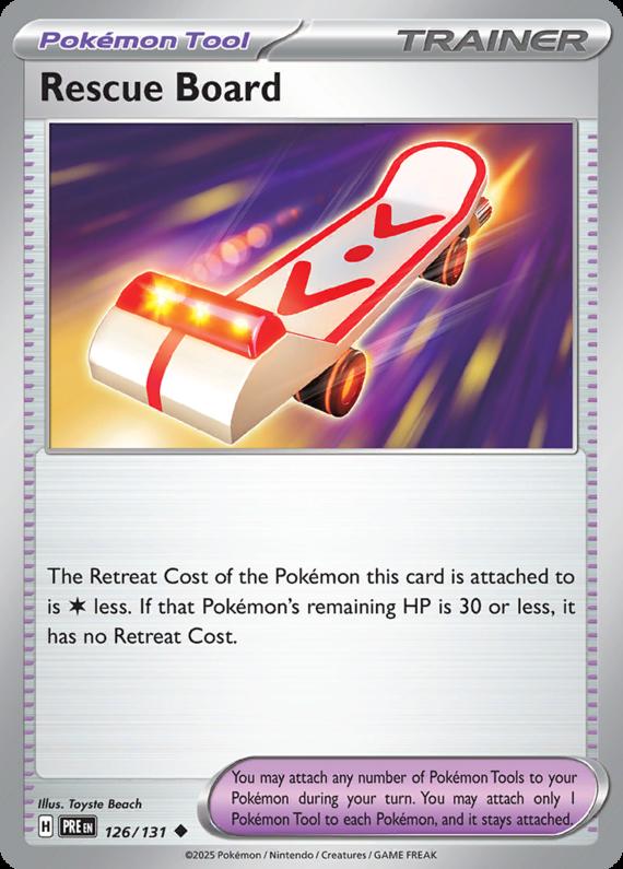 Rescue Board (126/131) Scarlet and Violet Prismatic Evolutions Uncommon Pokemon Card TCG