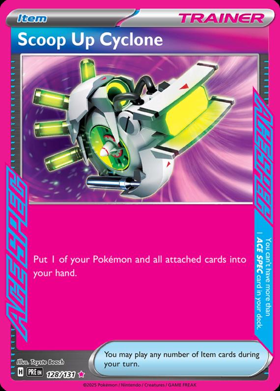 Scoop Up Cyclone (128/131) Scarlet and Violet Prismatic Evolutions Ace Spec Pokemon Card TCG