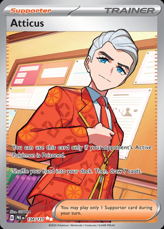 Atticus (134/131) Scarlet and Violet Prismatic Evolutions Ultra Rare Pokemon Card TCG
