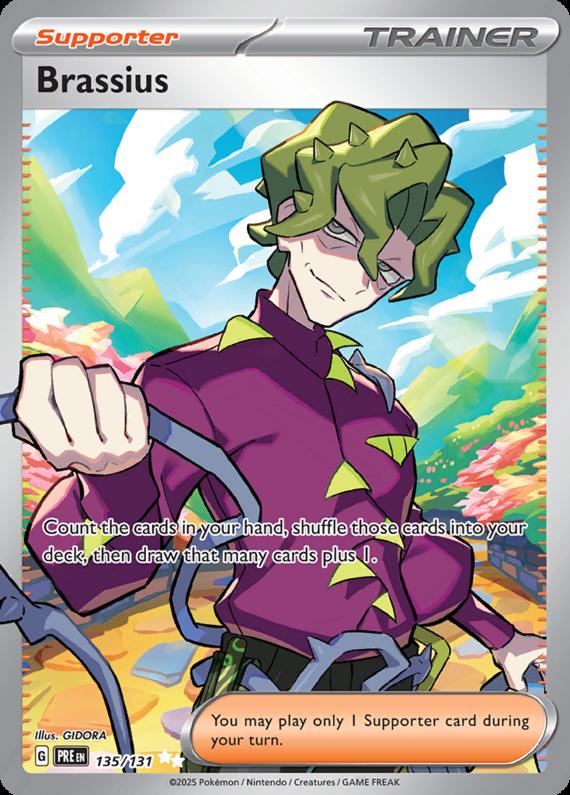Brassius (135/131) Scarlet and Violet Prismatic Evolutions Ultra Rare Pokemon Card TCG