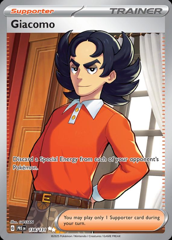 Giacomo (138/131) Scarlet and Violet Prismatic Evolutions Ultra Rare Pokemon Card TCG