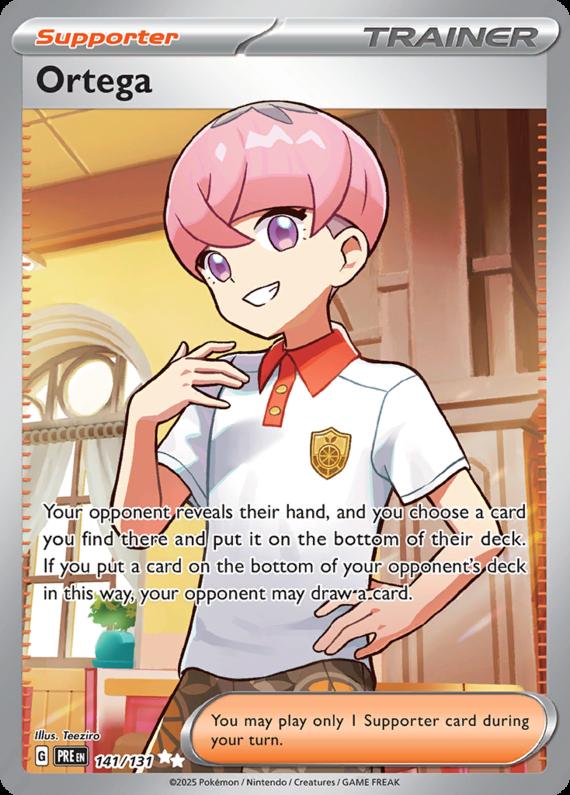 Ortega (141/131) Scarlet and Violet Prismatic Evolutions Ultra Rare Pokemon Card TCG