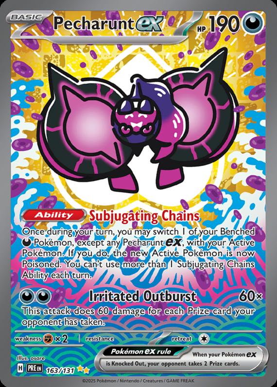 Pecharunt ex (163/131) Scarlet and Violet Prismatic Evolutions Special Illustration Rare Pokemon Card TCG