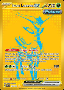 Iron Leaves ex (176/131) Scarlet and Violet Prismatic Evolutions Hyper Rare Pokemon Card TCG