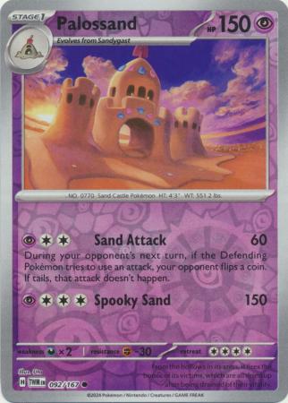 Palossand 092/167 SV Twilight Masquerade Reverse Holo Common Pokemon Card TCG Near Mint