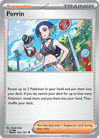 Perrin 160/167 SV Twilight Masquerade Uncommon Trainer Pokemon Card TCG Near Mint