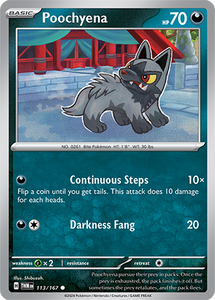 Poochyena 113/167 SV Twilight Masquerade Common Pokemon Card TCG Near Mint