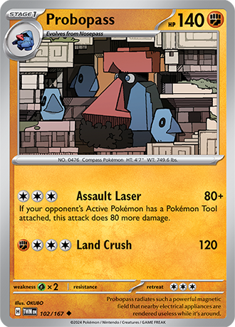Probopass 102/167 SV Twilight Masquerade Uncommon Pokemon Card TCG Near Mint